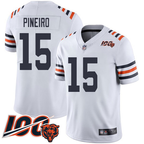 Chicago Bears Limited White Men Eddy Pineiro Jersey NFL Football 15 100th Season